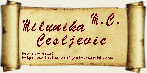 Milunika Češljević vizit kartica